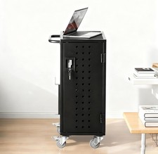 Rolling Storage Lockable 16 Device Laptop Charging Cart 15.6in Classroom Office picture