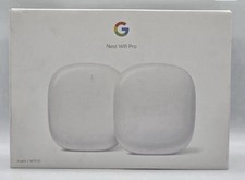 NEW Google Nest Wifi Pro Wi-Fi 6E Mesh Router 2 Pack Snow GA03689-US Sealed picture