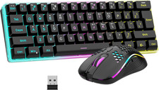 Redthunder 60% Wireless Gaming Keyboard and Mouse Combo, 2500Mah Rechargeable picture