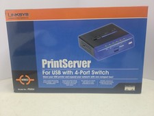 Linksys Cisco PSUS4 PrintServer for USB with 4-port Switch New Sealed  picture