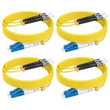 OS2 LC to ST Fiber Patch Cable 6ft 4Pack Single Mode Fiber Duplex 9/125 picture