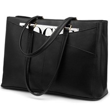 Laptop Tote Bag for Women 15.6 Inch Waterproof Leather Computer Bags Business... picture
