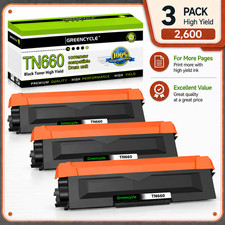 3PK TN660 TN-660 Toner Cartridge For Brother MFC-L2700DW MFC-L2720DW HL-L2360DW picture