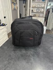 Codi Black Rolling Luggage Bag 3 Zipper Compartments EUC picture