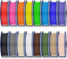 PLA+2.0 3D Printer Filament, Multicolor Bundle, 16 Colors picture