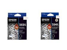 Genuine EPSON 252XL 254XL High Capacity Ink Cartridges - Black & Color picture