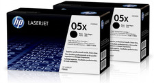 HP 05X Black Toner Cartridge High Yield CE505X 2-Pack Bundle LaserJet P2055dn picture