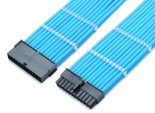 24-pin ATX Motherboard 30cm Pink Sleeved Extension + Cable Combs for DIY PC Case picture