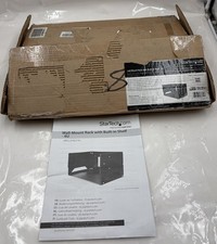 STARTECH WALL-MOUNT RACK W BUILT IN SHELF WALLSHELFF4U STANDARD 4U RACK DIMS picture