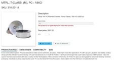 3D PRINTER FILAMENT STRATASYS PC MODEL FILAMENT CANISTER 184ci 310-20118 picture