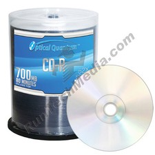 600 Optical Quantum 52x 80 min / 700 MB CD-R Shiny Silver Blank Discs OQCD52ST picture