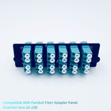 Fiber Optical Adapter Panel OM3 OM4 12 LC Duplex Compatible Panduit FAP12WAQDLCZ picture