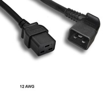 [Lot10] 10Ft 12 AWG Power Cable Right Angled C20 to C19 20A/250V SJT Data Server picture
