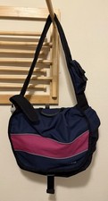 LL Bean Messenger Bag Navy/Pink With Adjustable Strap picture