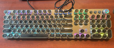 AULA F2088 Typewriter Style Mechanical Gaming Keyboard,Rainbow LED Backlit picture