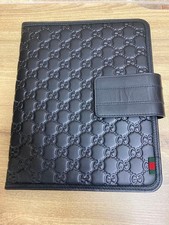 GUCCI GG Embossed iPad Tablet Case Black color 269881-1147 Luxury Designer used picture