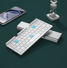 Jomaa Foldable Bluetooth Keyboard Rechargeable Keyboard Mini Folding Wireless Ke picture