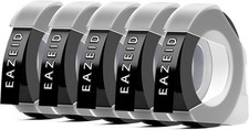 5PK Label Replace for Dymo 3D Plastic Embossing Tape Xpress Label Maker 3/8