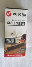 VELCRO Brand Mountable Cable Sleeves Black VEL-30799-USA 3-Ft Cut to Length picture
