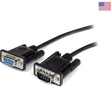 2m DB9 RS232 Male to Female Serial Cable - Reliable Data Transfer 6.6 ft picture