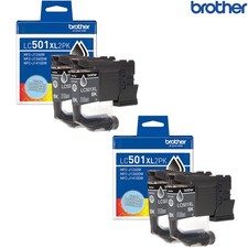 Brother Genuine Twin Pack High Yield Black Ink Cartridges 2 Pack picture
