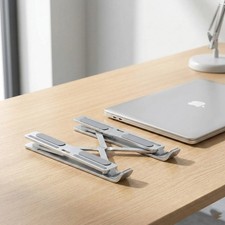Premium Aluminum Laptop Stand Adjustable 7 Level Foldable Anti Slip 10-15.6