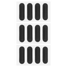 7.5mm Laptop Rubber Feet, 12 Pcs Oval Anti-Slip Pad for Equipment, Black picture