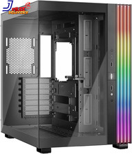 Light Base 600 DX Black PC Case | Fully Windowed Front and Side Panel | Dual Cha picture