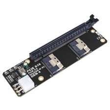 2Port SlimSAS 8i x2 to PCIe4.0 x16 Slot Adapter Card SFF8654 Riser Card GEN4 picture