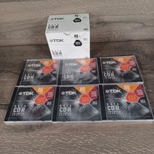 New Open Box TDK Data CD-R 6 Piece CD-R80B 80 Min 48X Compatible 700MB picture