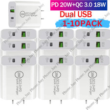 PD 20W USB-C Power Adapter Fast Wall Charger For iPhone 11 12 13 14 Samsung Lot picture