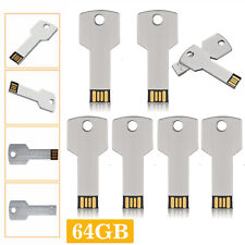 1x 2x 3x 5x 10x 64GB Metal Key USB Flash Drive Memory Stick USB2.0 Pen Drive LOT picture