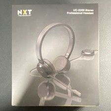 NXT Technologies UC-2000 Stereo Headset Black Headband Boom Mic Noise Cancel picture