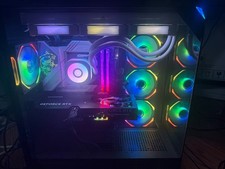 Gaming pc black case custom fully built picture