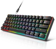 60% Mechanical Gaming Keyboard, Multi Color RGB, Gateron Red Switch picture