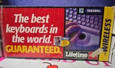 Vintage Key Tronic wireless keyboard lifetime series with track ball 1996 READ picture