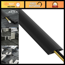 6ft Floor Cord Cover - Heavy Duty Cable Protector, Hide Extension Cords, Prevent picture