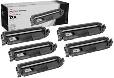 LD 5pk Comp Black Laser Toner Cartridge for HP 17A CF217A M102a M102 MFP 130a picture