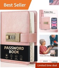 Elegant Rose Gold Password Book with Lock for Ultimate Security - 600+ Entries picture