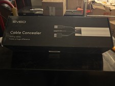 Eveo Wall Mounted Paintable Hiding Plastic Cord Cable Concealer With Connectors picture
