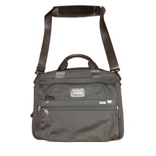TUMI Alpha Expandable Laptop Briefcase Messenger Bag Black Ballistic Nylon picture