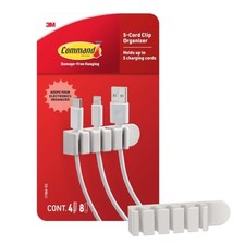 Command 5-Cord Clip Organizer, 4 Clips, 8 Medium Strips picture