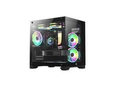 Bgears b-Pellucid MicroATX Black Micro ATX Tower Case, Tempered Glass Compact De picture