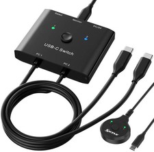 USB C Switch, Bi-Directional USB C Switcher, 2 Computers - USB Type C KVM Switch picture