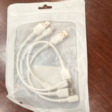 Umefly USB Type-C Male to USB Type-A Male Cable 6 Inch White USB Cable 5 Pack picture