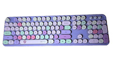 Purple multicolor wireless keyboard Ubotie brand picture