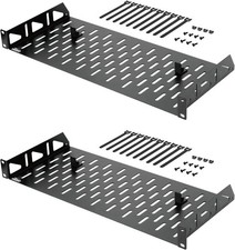 Tecmojo 1U Rack Shelf,19 inch Shelf 8 Depth,Rack 8 in/2pack,  picture