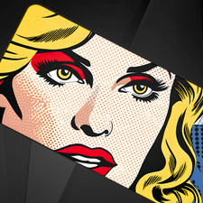 Retro Pop Art Woman Face Anime XXL Gaming Desk Mat 16x32