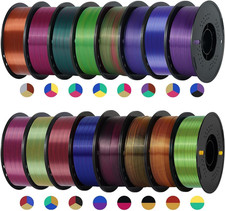 16KG Silk PLA Filament Bundle 1.75Mm, Dual and Tri Color 3D Printer Multicolor F picture