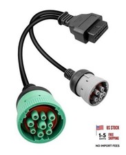 OBD2 Adapter Cable, 9pin J1939 and 6pin J1708 Split Y Cable to 16 Pin OBD2 picture